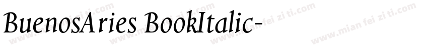 BuenosAries BookItalic字体转换